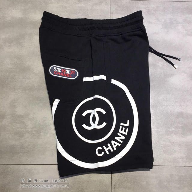 Chanel五分褲 19春夏最新款 香奈兒黑色休閒短褲  tzy1794